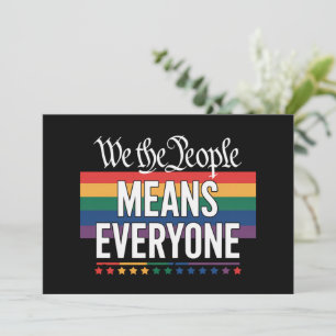 Convite Nós O Povo Significa Todos EUA Constituição LGBT
