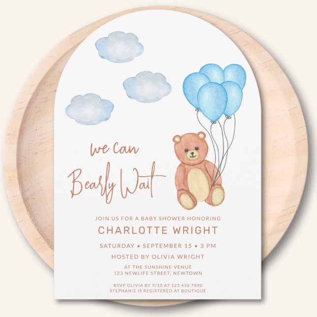 Convite Nós podemos esperar o arco do Chá de fraldas do ga (Criador carregado)