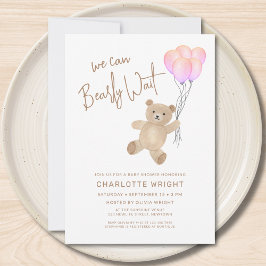 Convite Nós podemos esperar o Chá de fraldas da garota