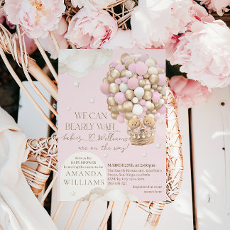 Convite Nós podemos esperar o Chá de fraldas da Garota Gêm