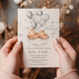 Convite Nós podemos esperar o Chá de fraldas do Cinza do U