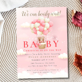 Convite Nós podemos esperar o Chá de fraldas do Urso de Te