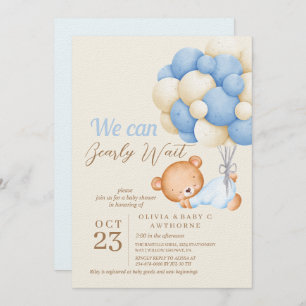 Convite Nós podemos esperar o Chá do Bear Balon