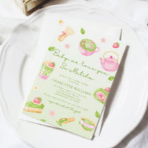 Nós Te Amamos tanto Matcha Chá de Bebê Menina