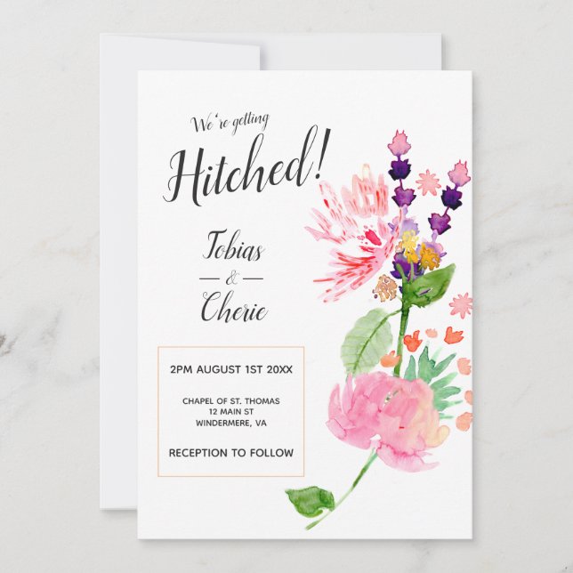 Convite Nós Vamos Casar Floral Casamento (Frente)