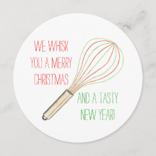 Convite Nós Whisk o Feliz Natal um o ano novo saboroso