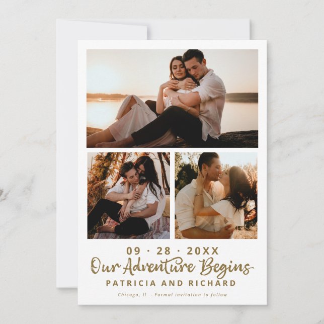 Convite Nossa Aventura Começa A Salvar A Foto Data 3 (Frente)