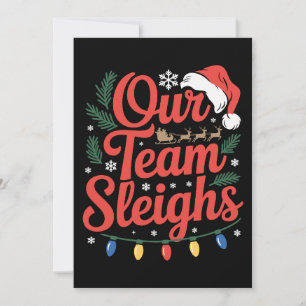 Convite Nossa Equipe Derruba Luzes de Renas do Papai Noel 