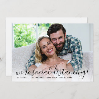 Convite Nossa Foto de Casamento Adiada por Distanciamento