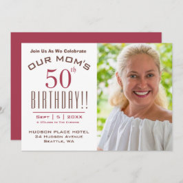 Convite NOSSA MÃE 50º Aniversário - Festa Fotográfica