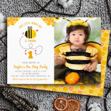 Nossa Pequena Abelha Fofa Foto Doce de Aniversário