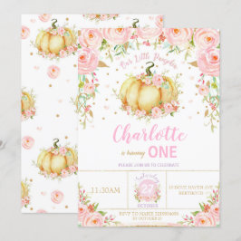 Convite Nossa Pequena Abóbora 1rua Primeiro Aniversário