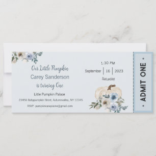 Convite Nossa Pequena Abóbora é um Convite, primeiro anive