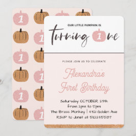 Convite Nossa Pequena Abóbora Está Fazendo Um Aniversário