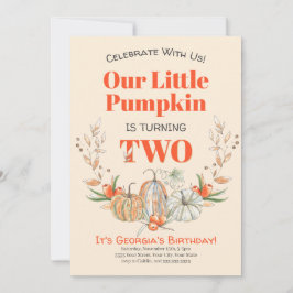 Convite Nossa Pequena Abóbora Está Transformando Duas Fest