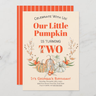 Convite Nossa Pequena Abóbora Está Transformando Duas Fest