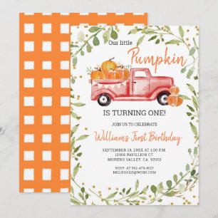 Convite Nossa Pequena Abóbora Está Virando Uma