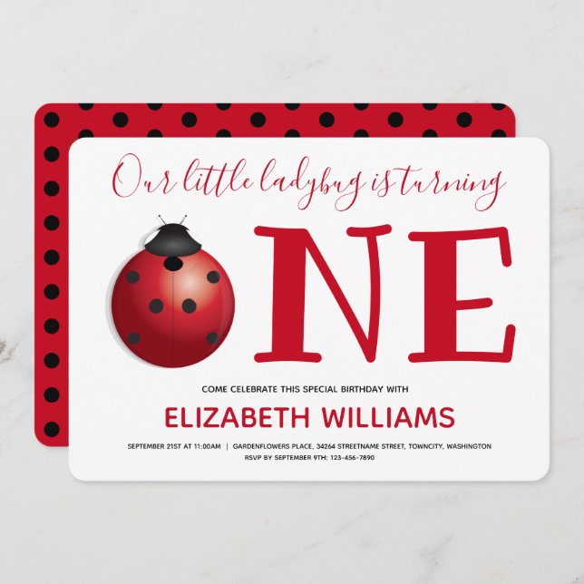 Convite Nossa Pequena Senhorita Virando Um Primeiro Aniver (Frente/Verso)