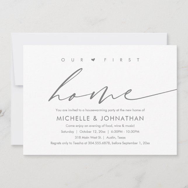 Convite Nossa Primeira Nova Casa, Comemoração do Partido d (Frente)