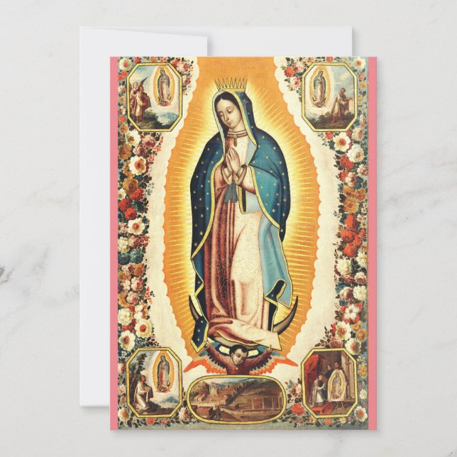 Convite Nossa Senhora de Guadalupe Arte Radiante (Frente)