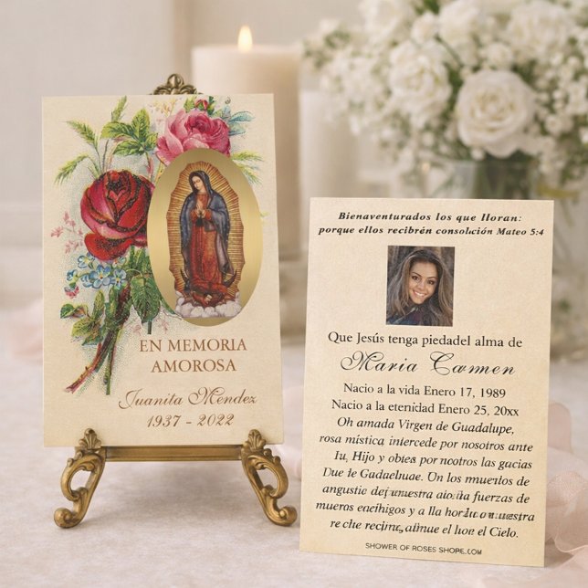Convite Nossa Senhora de Guadalupe Oração Fúnebre Espanhol (Criador carregado)
