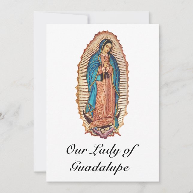 Convite Nossa Senhora de Guadalupe Tilma Milagrosa Arte Fi (Frente)