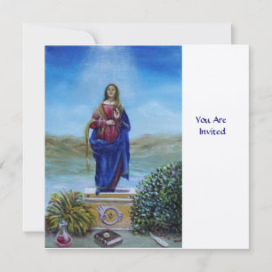 Convite NOSSA SENHORA DE LUZ, Champanhe branco metálico