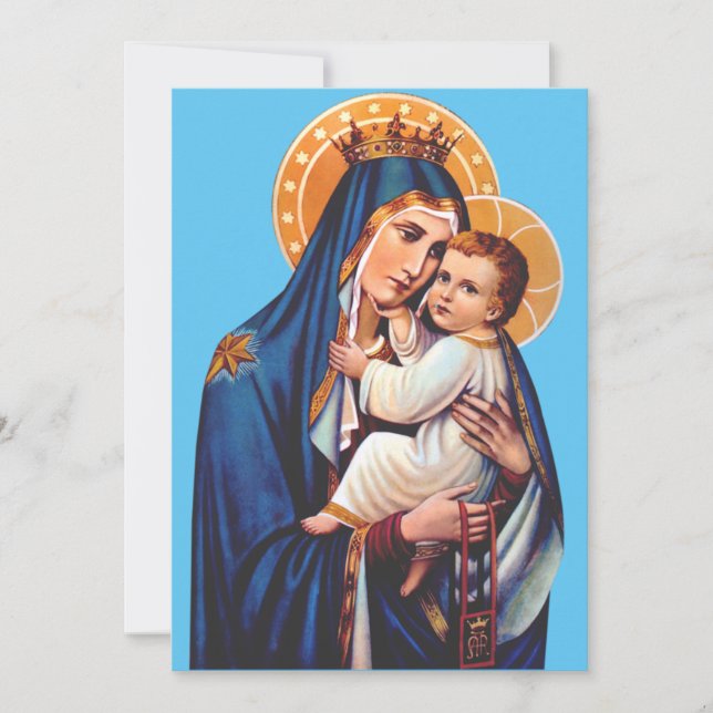 Convite Nossa Senhora do Carmo Arte Devocional (Frente)