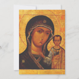 Convite Nossa Senhora do Ícone Ortodoxo de Kazan