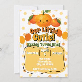 Convite Nosso aniversário de claudicação do Little Cutie