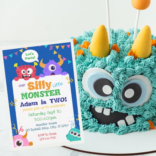 Convite Nosso Bobo Aniversário do Monstro Pequeno (Criador carregado)