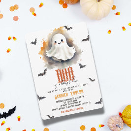 Convite Nosso Boo Quase Chegando Fantasma Halloween Chá de