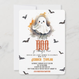 Convite Nosso Boo Quase Chegando Fantasma Halloween Chás d