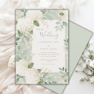 Convite Nosso Casamento Hortênsias Brancas Casamento Vinta