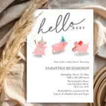 Nosso chuveiro de bebê de porquinho