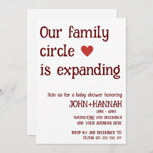 Convite Nosso círculo familiar está expandindo o Chá de fr