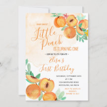 Nosso doce pequeno aniversário de pêssego