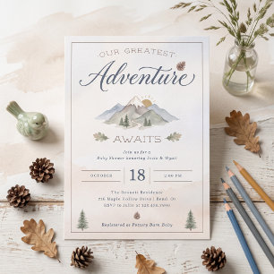 Convite Nosso Maior Aventura Aguarda Chuveiro de Bebê