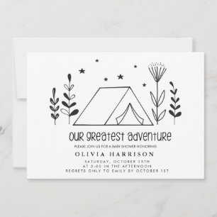 Convite Nosso maior Chá de fraldas de risco