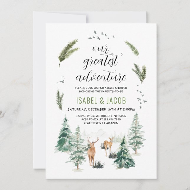 Convite Nosso maior Chá de fraldas de risco (Frente)