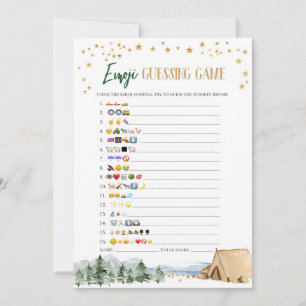 Convite Nosso Maior Jogo de Emoji para Chá de Bebê de Aven