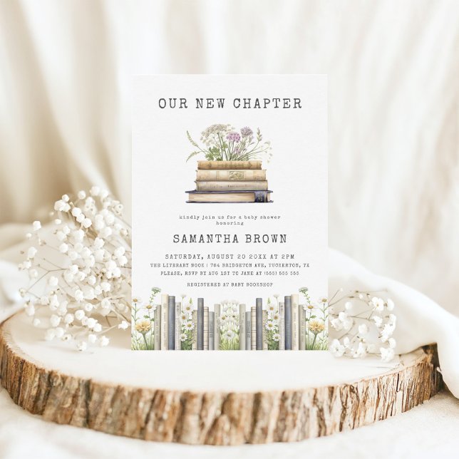 Convite Nosso novo Chá de fraldas do Livro de Capítulos (Criador carregado)