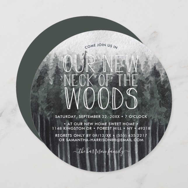 Convite Nosso Novo Pescoço Da Floresta | Parte de aquecime (Frente/Verso)