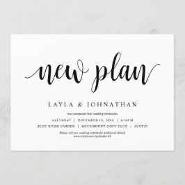 Convite Nosso Novo plano Casamento Mudar a data