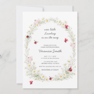 Convite Nosso Pequeno Amor Besouro Daisy Floral Chamada de