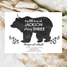 Convite Nosso pequeno aniversário da Floresta do Urso