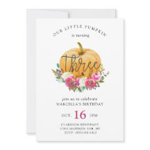 Nosso pequeno aniversário de 3 anos de abóbora