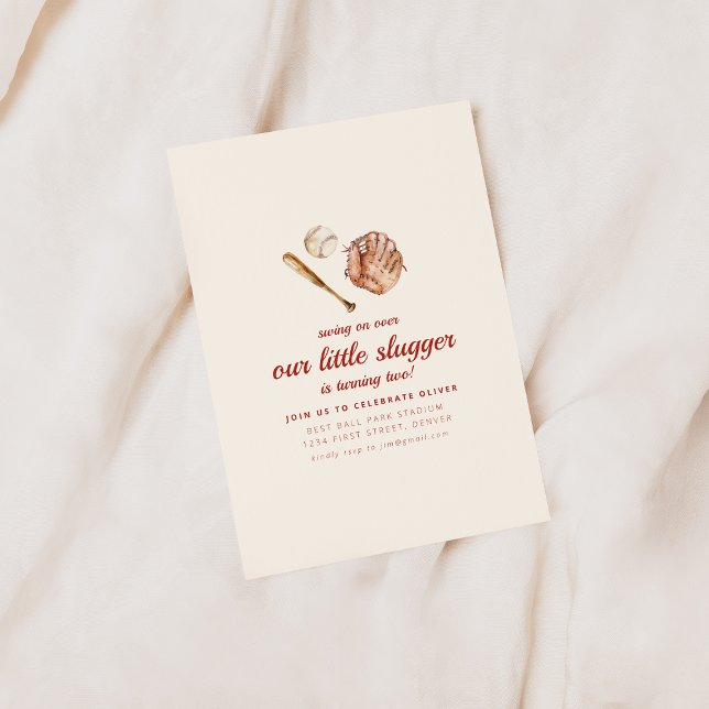 Convite Nosso Pequeno Aniversário De Beisebol (Criador carregado)