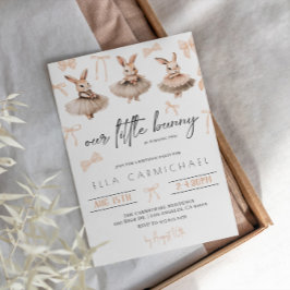 Convite Nosso pequeno aniversário de coelhinho