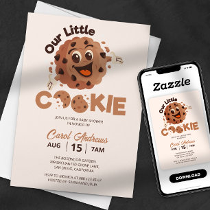 Convite Nosso Pequeno Biscoito Doce Chá de Bebê